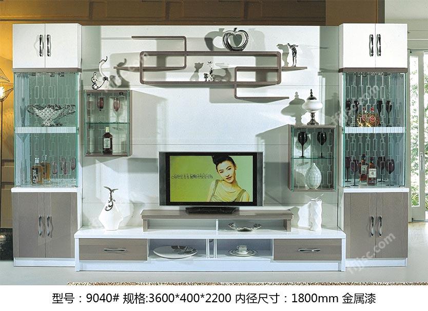 现代风格玻璃金属漆 电视墙 9040#